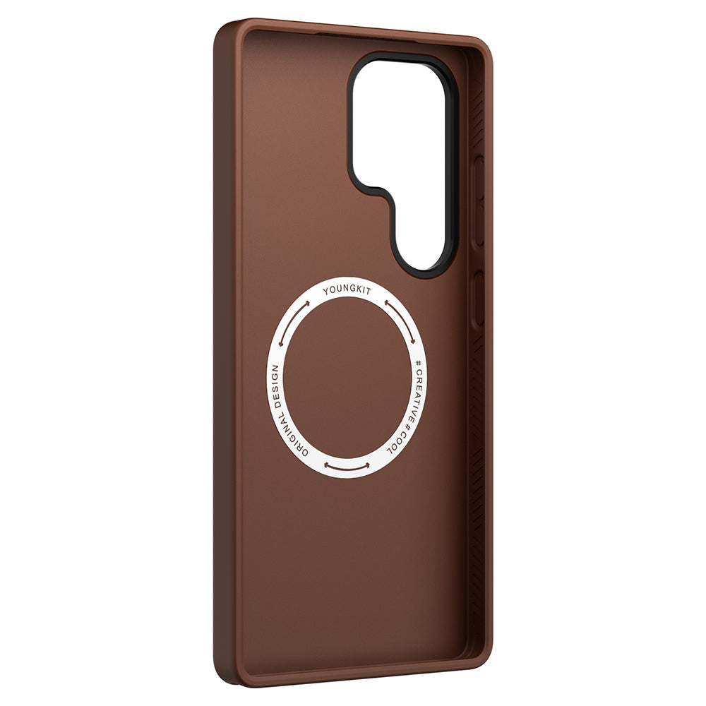 Youngkit Tech Fashion Serisi Galaxy S25 Ultra Magsafe Mat Deri Desenli Telefon Kılıfı-7 Youngkit Tech Fashion Serisi Galaxy S25 Ultra Magsafe Mat Deri Desenli Telefon Kılıfı-7